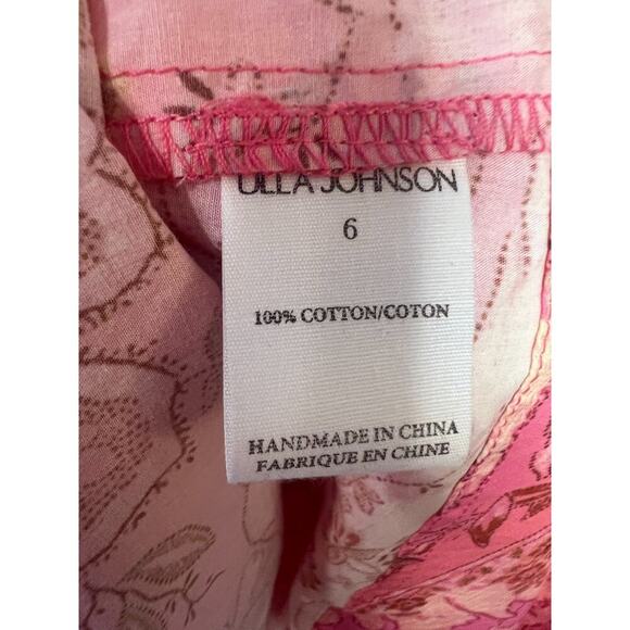 Ulla Johnson Maxi Dress Pink Floral Size 6 Pre Fall 2022 - Picture 5 of 8